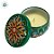 Vela Aromática - Lata Metálica Mandala - Verde - 6cm - 1 unidade - Rizzo - Imagem 2