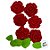Confeito de Açúcar - Rosas com Folhas - Vermelho - 12 unidades - Abelha Confeiteira - Rizzo - Imagem 3