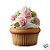 Confeito de Açúcar - Rosas com Folhas - Rosa Pastel - 12 unidades - Abelha Confeiteira - Rizzo - Imagem 2