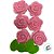 Confeito de Açúcar - Rosas com Folhas - Rosa Pastel - 12 unidades - Abelha Confeiteira - Rizzo - Imagem 3