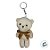 Chaveiro de Pelúcia - Ursinho Bege com Laço - 11x6,5cm  - 1 unidade - Rizzo - Imagem 2