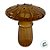 Vaso Decorativo de Vidro - Cogumelo - Marrom - 11x8,5x8,5cm - 1 unidade - Rizzo - Rizzo - Imagem 4