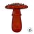 Vaso Decorativo de Vidro - Cogumelo - Vermelho - 11x8,5x8,5cm - 1 unidade - Rizzo - Rizzo - Imagem 2