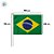 Bandeira de Tecido com Haste - Brasil - 90cm - 12 unidades - Rizzo - Imagem 3