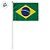 Bandeira de Tecido com Haste - Brasil - 60cm - 12 unidades - Rizzo - Imagem 2