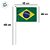 Bandeira de Tecido com Haste - Brasil - 60cm - 12 unidades - Rizzo - Imagem 3