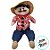 Boneco de Pano com Chapéu de Palha e Camisa - Festa Junina - 18x46cm - 1 unidade - Rizzo - Imagem 2