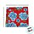 Guardanapo Chita Vermelho com Flores Azuis - 40x40cm - 4 unidades - Rizzo - Imagem 3
