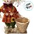 Enfeite Decorativo de Festa Junina Espantalho com Base e Cesta - Menina - 14x27x7,5cm - 1 unidade - Rizzo - Imagem 3
