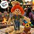 Espantalho Decorativo de Festa Junina com Pá - Chapéu Laranja - 13x21x4cm - 1 unidade - Rizzo - Imagem 4