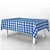 Toalha de Mesa de Plástico - Xadrez - Azul - 1,37x1,83m - 1 unidade - Rizzo - Imagem 1
