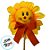 Pick Decorativo de Festa Junina - Flor Sorriso - Laço Laranja - 39cm - 1 unidade - Rizzo - Imagem 2