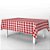 Toalha de Mesa de Plástico - Xadrez - Vermelho - 1,37x1,83m - 1 unidade - Rizzo - Imagem 1
