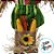 Enfeite Decorativo de Festa Junina Espantalho com Base e Cestinha - Chapéu Laranja - 16x30cm - 1 unidade - Rizzo - Imagem 2