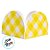 Forminha Para Doces 4 Pétalas - Amarelo Xadrez - 3,3x2,5x3,3cm - 50 unidades - NC Toys - Rizzo - Imagem 2