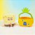 Pelúcia Baby Fruit - Bob Esponja - 20cm - 1 unidade - Zonacriativa - Rizzo - Imagem 1