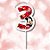 Vela Pick - Mickey Mouse Nº3 - 13cm - Disney Original - 1 unidade - Regina - Rizzo - Imagem 1