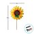 Enfeite Decorativo Espeto para Jardim Girassol G - Laço Verde - 90x48x3cm - 1 unidade - Cromus - Rizzo - Imagem 3