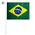 Bandeira de Tecido com Haste - Brasil - 27cm - 50 unidades - Rizzo - Imagem 2