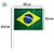 Bandeira de Tecido com Haste - Brasil - 27cm - 50 unidades - Rizzo - Imagem 3