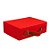Caixa de Papel Rígido Retangular com Alça - Vermelho - GG 38x28x11cm - 1 unidade - Cromus - Rizzo - Imagem 2