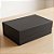 Caixa de Papel Rígido Retangular com Imã - Preto - GG 38x28x11cm - 1 unidade - Cromus - Rizzo - Imagem 1