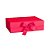 Caixa de Papel Rígido Retangular com Imã e Fita  - Rosa - M 28,2x20,2x9,2cm - 1 unidade - Rizzo - Imagem 2