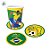 Porta Copo Redondo - Copa 2026 Vai Brasil - 9cm - 8 unidades - Festcolor - Rizzo - Imagem 2