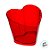 Balde para Gelo em Acrílico - Coração - Vermelho Cristal - 27x24x20cm - 5L - 1 unidade - Rizzo - Imagem 2