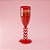 Taça Champanhe em Acrílico - Paixão - Vermelho Cristal - 20cm - 50ml - 1 unidade - Rizzo - Imagem 1