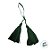 Tassel Decorativo Artesanal com Miçangas - Verde - 28cm - 1 unidade - Cromus - Rizzo - Imagem 3