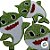 Aplique de EVA Baby Shark Glitter Verde 8x6cm - 03 Unidades - Make Festas - Rizzo - Imagem 2