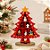 Enfeite de Madeira - Árvore de Natal Vermelha - 18x14cm - 1 unidade - Rizzo - Imagem 1