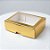 Caixa com Visor S19 (8,5cm x 12,5cm x 3,5cm) Dourada 10 unidades - Imagem 1