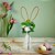 Pick Decorativo de Páscoa - Orelhas de Coelho e Algodão - 40cm - 1 unidade - FlorArte - Rizzo - Imagem 1