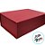 Caixa de Papel Rígido Retangular com Imã - Oxford Vermelho - P 24,5x17,5x8cm - 1 unidade - Cromus - Rizzo - Imagem 2