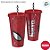 Copo de Plástico com Tampa e Canudo - Homem Aranha - Vermelho - 700ml - 1 unidade - Plasútil - Rizzo - Imagem 3