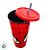 Copo de Plástico com Tampa e Canudo - Homem Aranha - Vermelho - 700ml - 1 unidade - Plasútil - Rizzo - Imagem 5