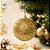 Bola de Natal - Trabalhada Dourado com Gliter e Lantejoulas - 8cm - 6 unidades - Cromus - Rizzo - Imagem 2
