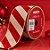 Fita Aramada Decorativa de Natal Veludo - Listras Vermelhas e Douradas Com Glitter -  4,57m - 1 unidade - Cromus - Rizzo - Imagem 1