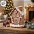 Enfeite De Natal em Resina - Casa Ginger - 14,5x8,5x10cm - 1 unidade - Cromus - Rizzo - Imagem 4