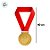 Medalha Dourada - Cordão Vermelho - 40cm - 1 unidade - Rizzo - Imagem 4