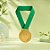 Medalha Dourada - Cordão Verde - 40cm - 1 unidade - Rizzo - Imagem 1