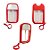 Frasco Spray Portátil Macaron Cartão com Capa de Silicone e Gancho Inferior - Vermelho - 1 unidade - Rizzo - Imagem 2