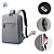 Mochila Bolsa para Notebook até 15 polegadas com saída USB - Cinza - 45x30x10cm - 1 unidade - Rizzo - Imagem 4