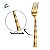 Garfo Refeição Descartável Design Gold - Dourado - 18,5cm - 8 unidades - Rizzo - Imagem 3