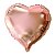 Balão de Festa Metalizado 10" 25x37cm - Coração Rose - 6 unidades - Rizzo - Imagem 3