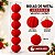 Bolas de Natal em Tubo - Vermelho - Veludo e Gomo - 8cm - 6 unidades - Cromus - Rizzo - Imagem 2