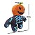 Esqueleto de Pelúcia Cabeça de Abóbora - Preto/Azul - 23x22x10cm - Halloween - 1 unidade - Rizzo - Imagem 5