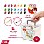 Kit Canetinhas Marcador para Colorir com Estojo - 24 Cores - Ponta Bullet 1mm e Cinzel 6,5mm - 1 unidade - Deli - Rizzo - Imagem 2
